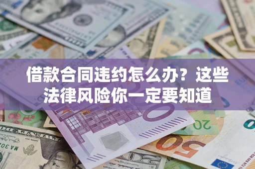 武汉借款合同违约怎么办？这些法律风险你一定要知道
