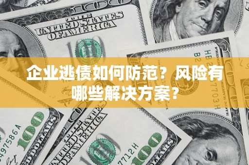 武汉企业逃债如何防范？风险有哪些解决方案？