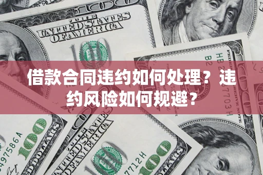 武汉借款合同违约如何处理？违约风险如何规避？
