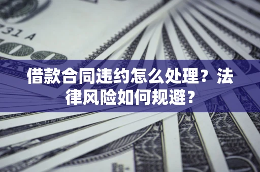 武汉借款合同违约怎么处理？法律风险如何规避？