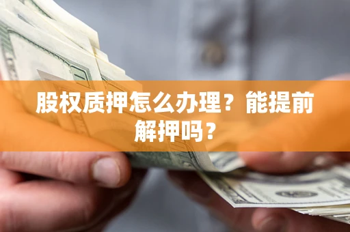 武汉股权质押怎么办理？能提前解押吗？